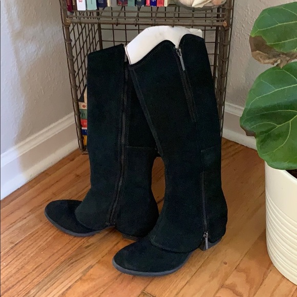 Donald Pliner Fold Over Riding Boot - Picture 2 of 4